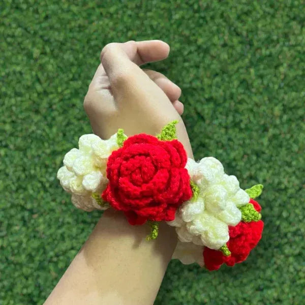 1Pcs Rose Crochet Gajra