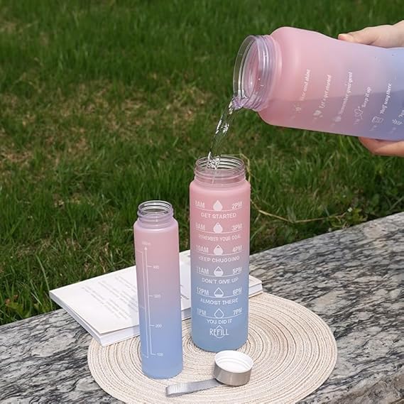 3 Pieces Combo Motivational Water Bottle Set