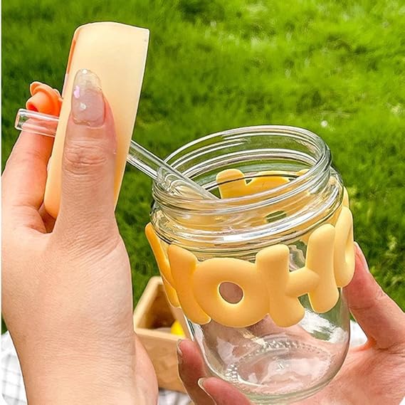PEARL GLASS SIPPER ( With Glass Straw )