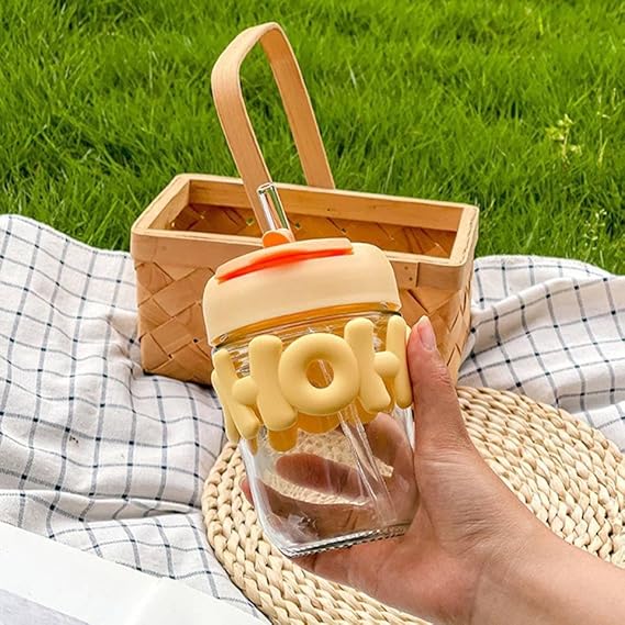 PEARL GLASS SIPPER ( With Glass Straw )