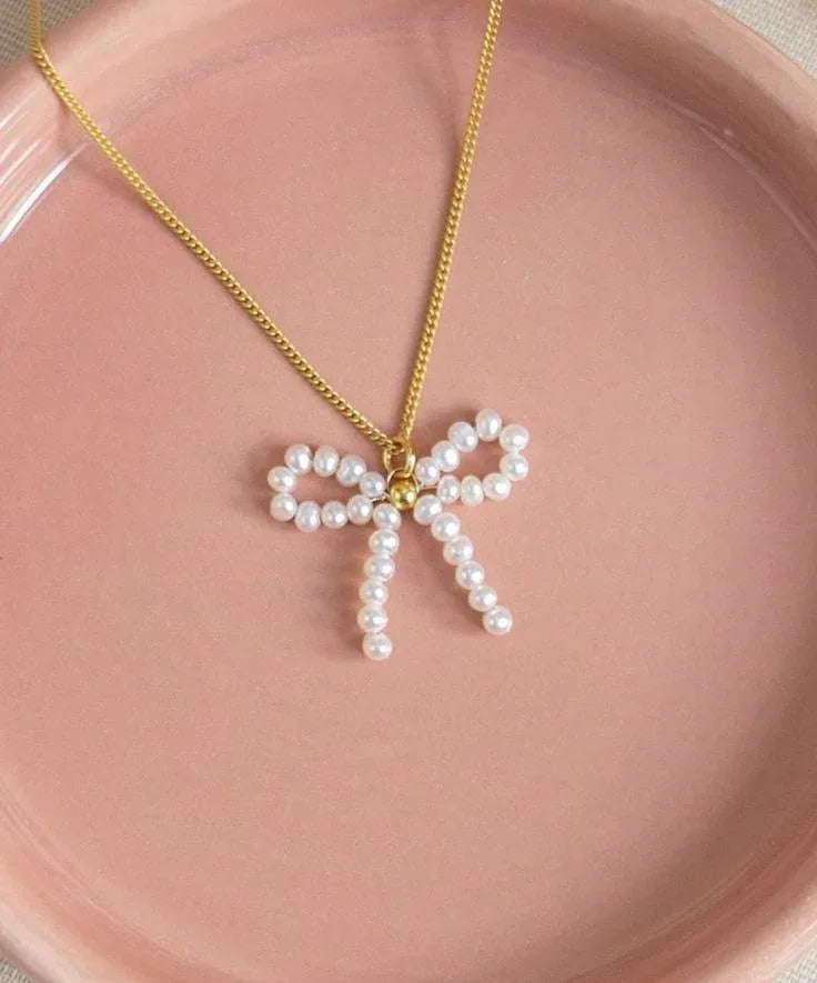 Bow Pearl Necklace – Elegant, Cute & Trendy Jewelry