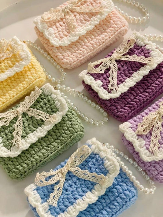 Crochet Air-pods, Coin, Makeup Pouches | Handmade Crochet Pouches.
