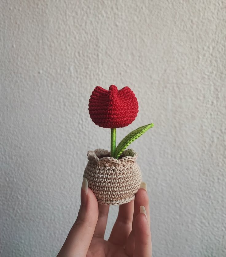 🌸 Crochet Decor Flower Vase – Handmade & Aesthetic Home Accent