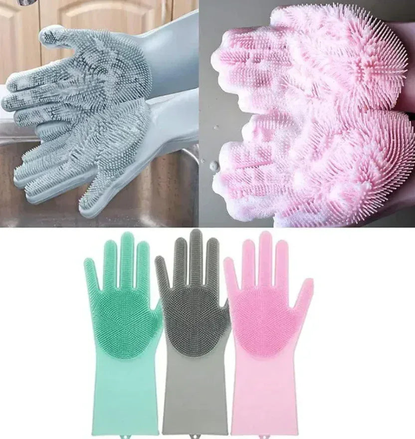 Dish Washing Silicon Hand Gloves