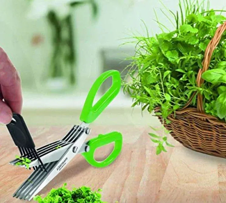 5 blade herb scissors