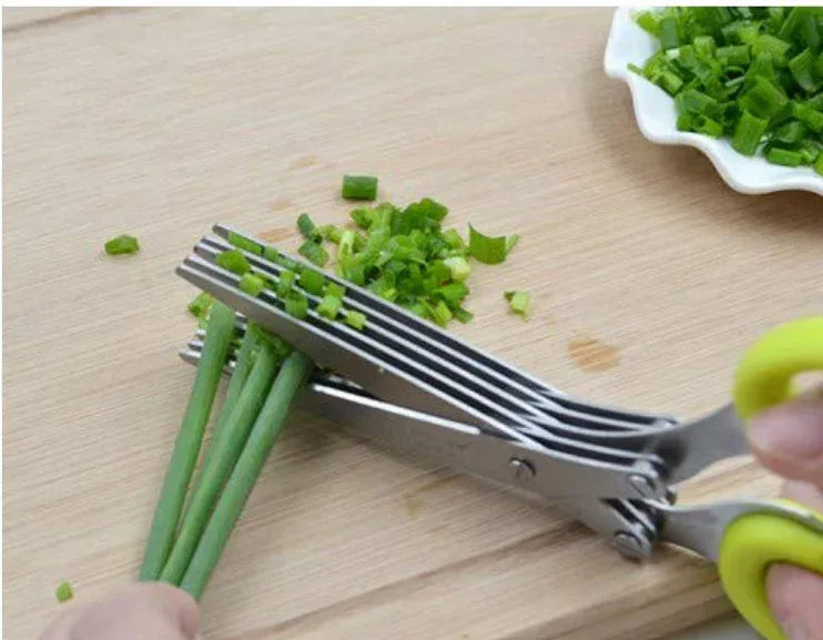 5 blade herb scissors