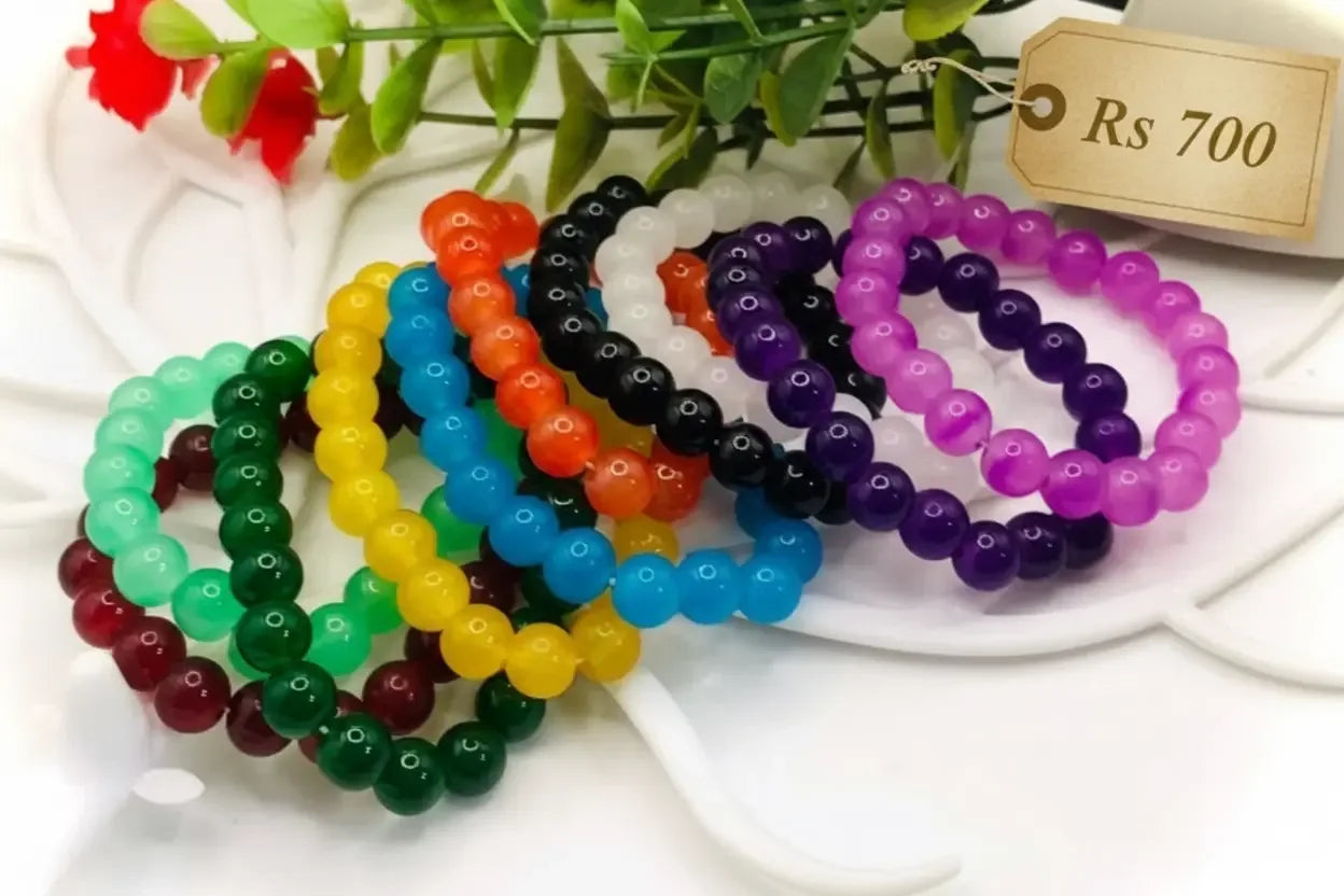 Multicolor Beads Bracelet Set – Pack of 10