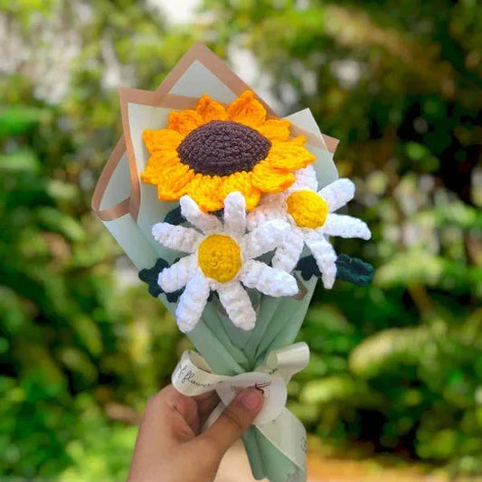 1 Sunflower and 2 Daisies - The Perfect Bloom Trio