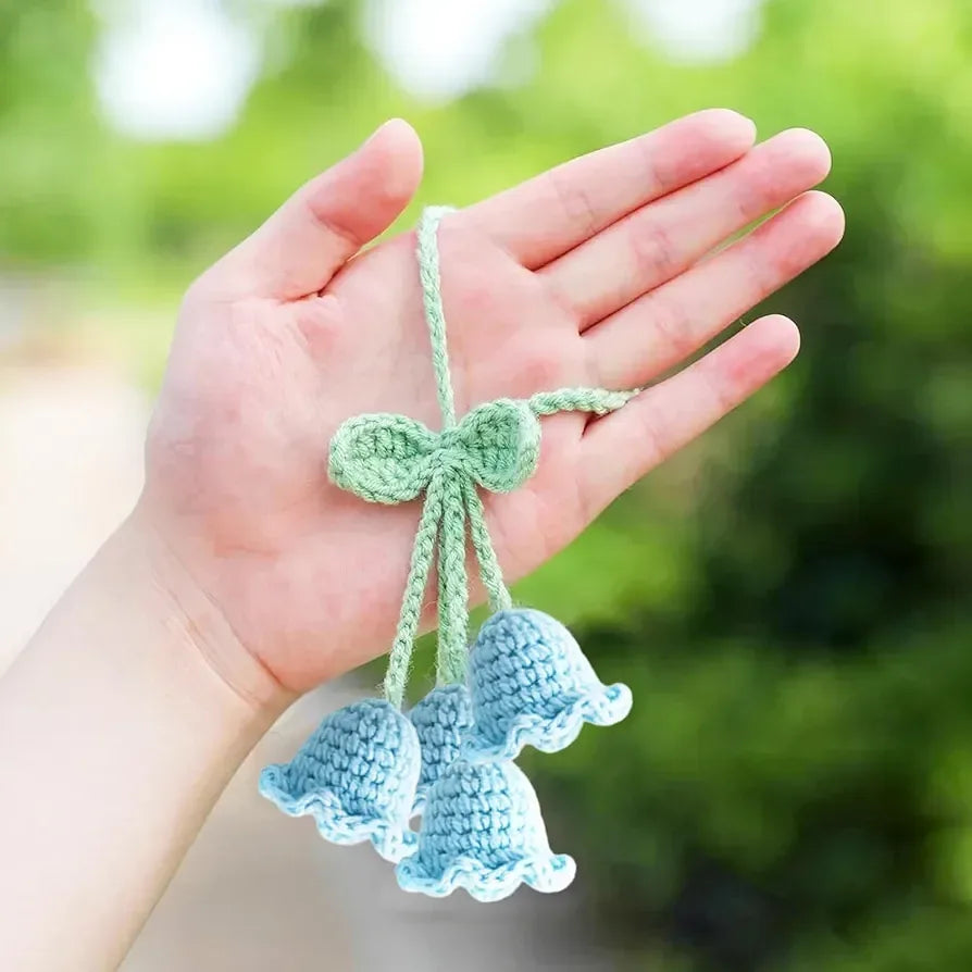 Crochet Lily of The Valley Car Hanging Decor
