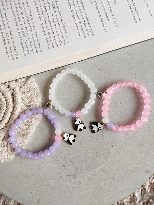 Pack of 3 - Trio Beads Bracelet with Panda Charm