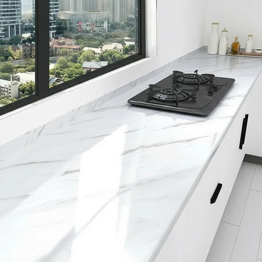 White Marble Wallpaper Peel and Stick Waterproof (60X200)