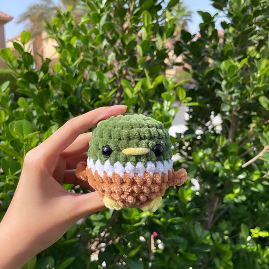 Crochet Baby Mallard Duck Keychain