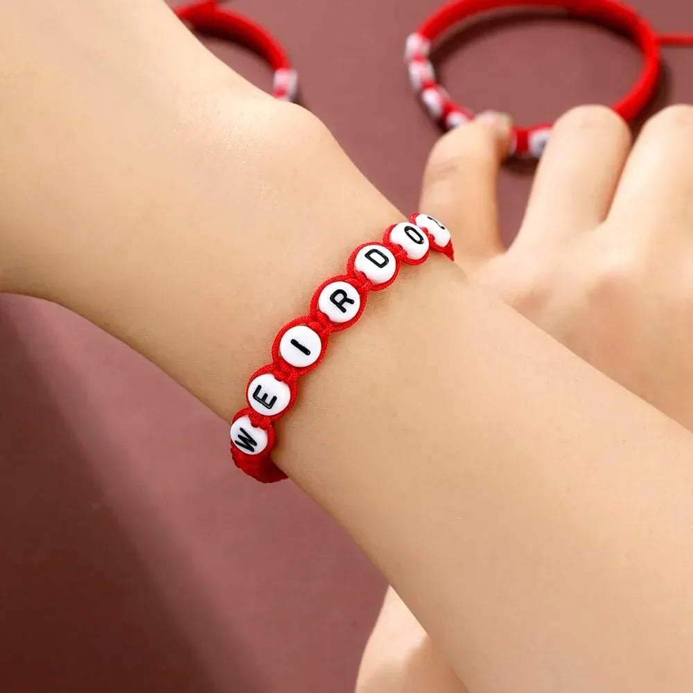 Weirdo BFF Friendship Bracelets for 3 Handmade Matching String Bracelets for Best Friends Couples Women Men